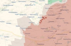 карта DeepState - продвижение ВС РФ в Донецкой области